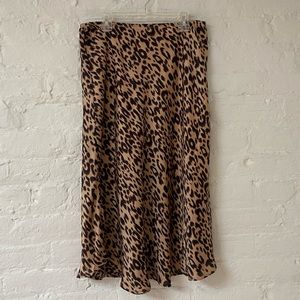 Cheetah silk skirt